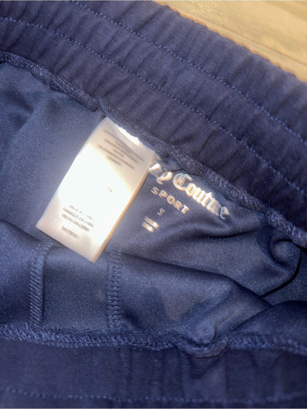 Juicy Couture Navy Blue Sport Elastic Waist Shorts Set - Picture 3 of 7